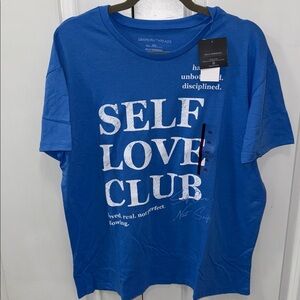 Gildan Women's Blue Self Love Club Tee